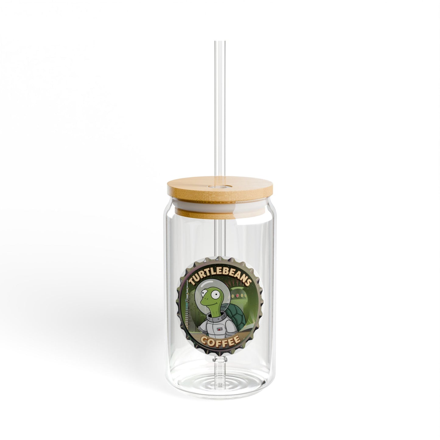 embrace the turtle brewsters coffee sipper glass