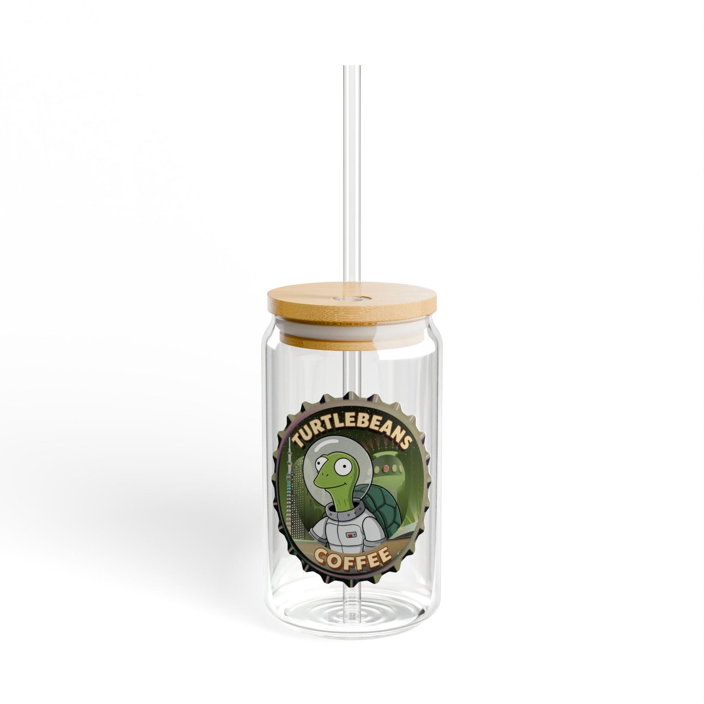 embrace the turtle brewsters coffee sipper glass